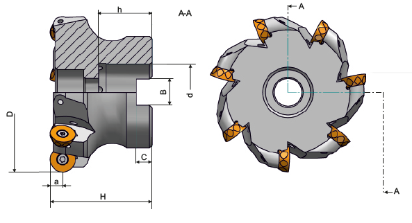 R654.21-050RP10 nástrčná fréza
